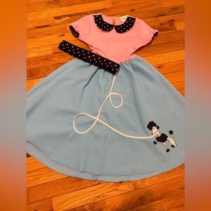 Pink and Blue Poodle Skirt Costume